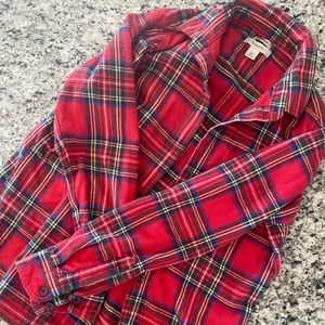 Ll bean plaid flannel shirt
